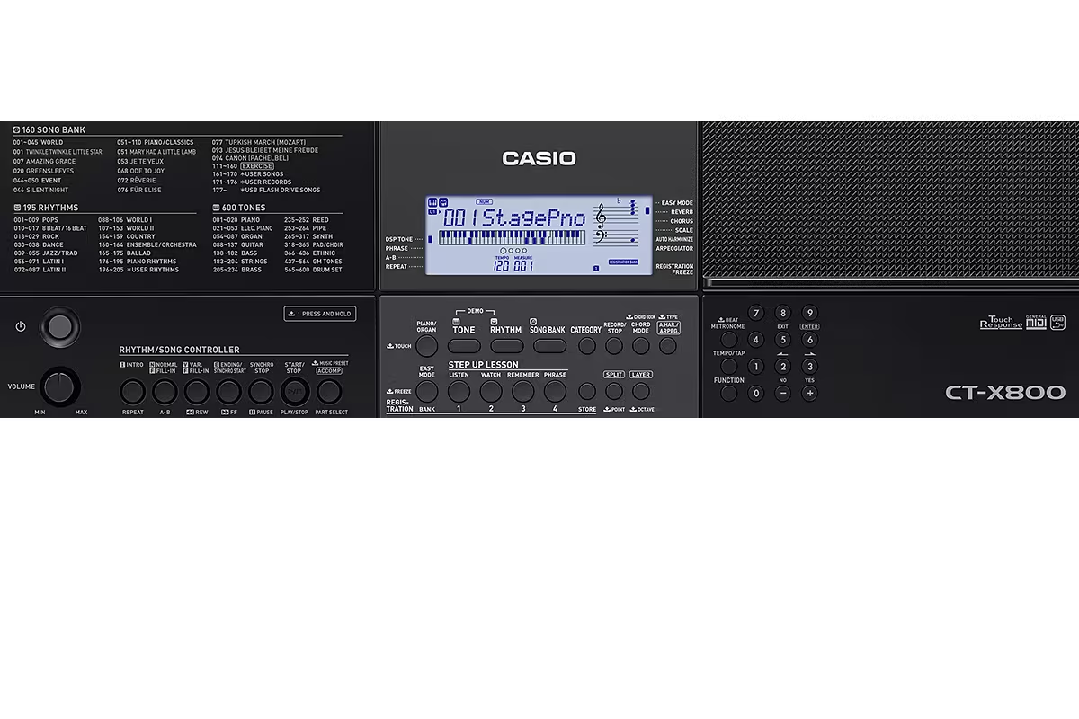 Teclado Casio Ct-X800 Con Adaptador - Imagen 3