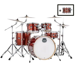 BATERIA 6 PIEZAS MAPEX MA529SFOR+MAT807PKOR MARS SERIES BLOOD ORANGE SPARKLE  NO INCLUYE PLATILLOS