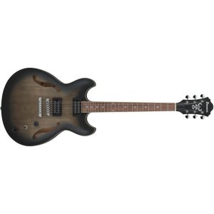 Guitarra Eléctrica Ibanez Hollow Body As53-Transparent Black Flat