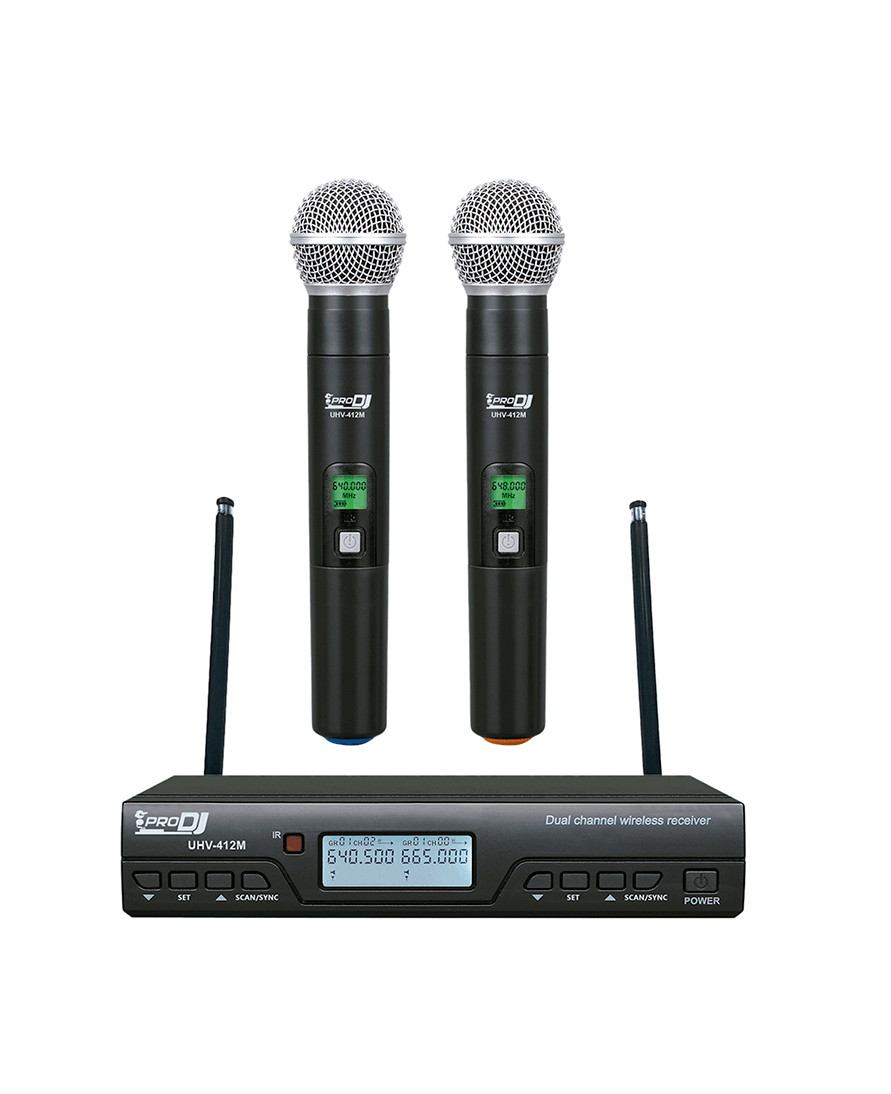 KIT DE MICROFONO INALAMBRICO UHV-412M PRODJ