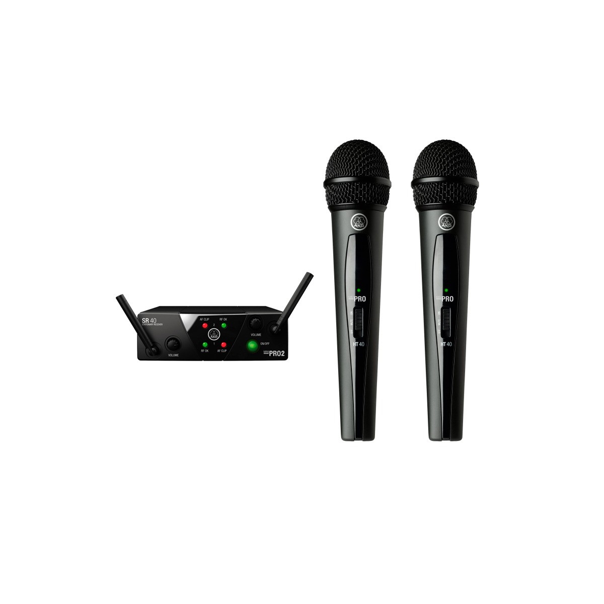 SISTEMA MINI DE MICROFONO INALAMBRICO DOBLE AKG WMS 40