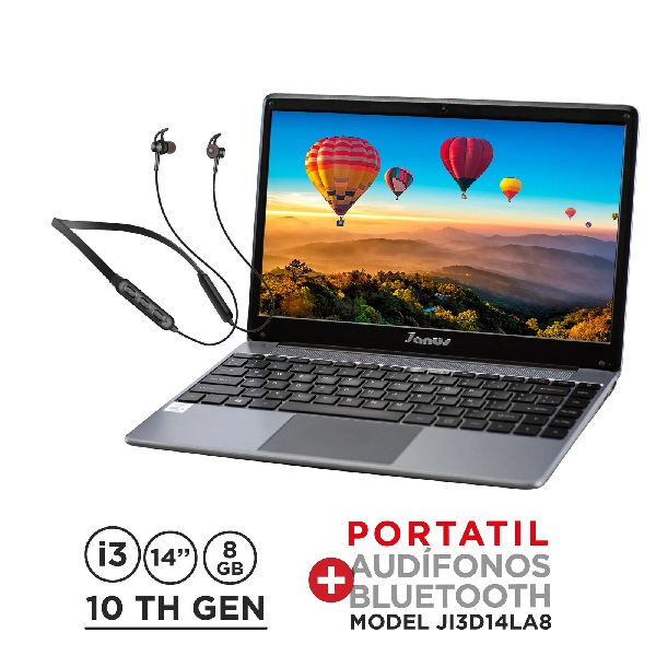 COMPUTADOR PORTATIL JANUS JI3D14LA CON PROCESADOR INTEL CORE i3 HASTA 4.1 ghz