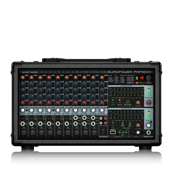 CONSOLA AMPLIFICADA PMP2000D BEHRINGER DE 2000 VATIOS