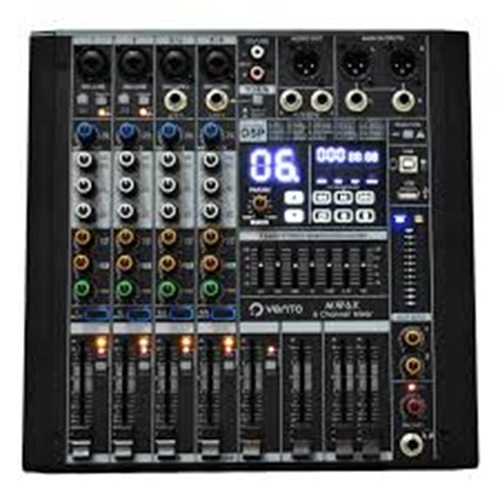 Mezclador de 6 canales con interface, efectos, Bluetooth y puerto USB MW6X