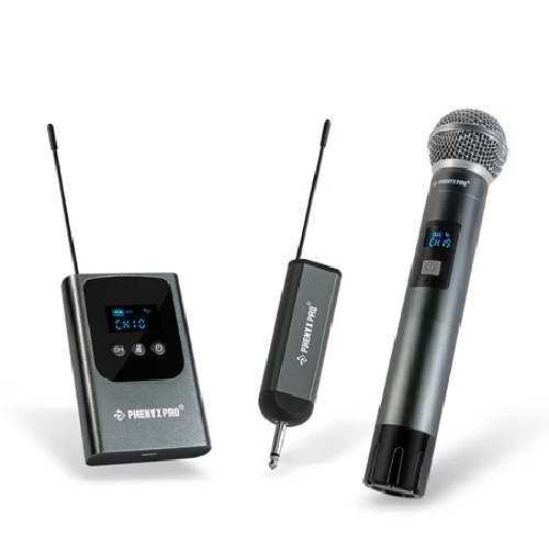 Sistema de Micrófono Inalámbrico PDP-2-1H1B Portátil Digital Doble