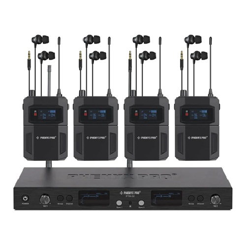 Sistema de Monitor In-Ear Mono PTM-22-4B Inalámbrico UHF con 2 Salidas Loop