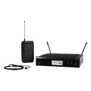 Sistema Inalámbrico de Presentador Montable en Rack con Micrófono de Solapa Miniatura WL93 BLX14R/W93