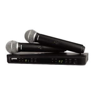 Sistema inalámbrico dual para voz, con dos micrófonos de mano PG58 BLX288/PG58